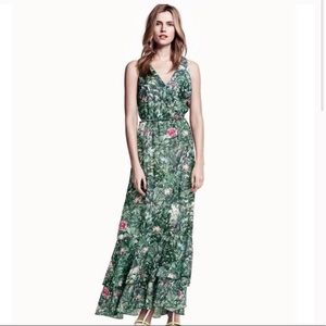 H&M Conscious Collection green floral maxi dress 4